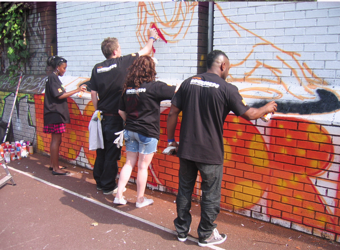 Music themed community mural New Cross London